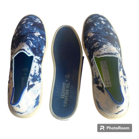 Rothys x The‎ Butchers Daughter Shibori Sneaker Ltd Ed Colab Indigo sz 9.5 - Picture 7 of 9